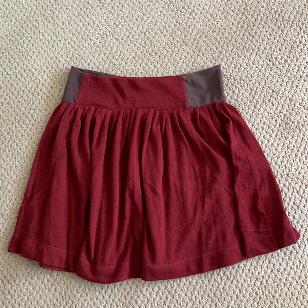 Free people, mini skirt. Dark red.